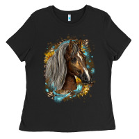 Black western tennessee horse Ladies Tee - LillyAllenDesigns