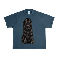 Midnight Navy newfoundland dog Urban Heavy Tee - LillyAllenDesigns