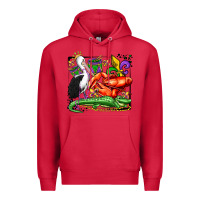 Cardinal mardi gras pelican crawfish crocodile Premium Hoodie - OliviaCreatesArt
