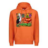 Carrot mardi gras pelican crawfish crocodile Premium Hoodie - OliviaCreatesArt