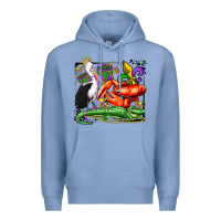 Colony Blue mardi gras pelican crawfish crocodile Premium Hoodie - OliviaCreatesArt