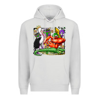 Dove Grey mardi gras pelican crawfish crocodile Premium Hoodie - OliviaCreatesArt