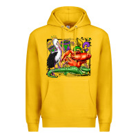 Lemon mardi gras pelican crawfish crocodile Premium Hoodie - OliviaCreatesArt