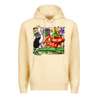 Pina Colada mardi gras pelican crawfish crocodile Premium Hoodie - OliviaCreatesArt