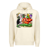 Sandshell mardi gras pelican crawfish crocodile Premium Hoodie - OliviaCreatesArt