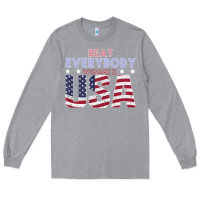 Heather Grey Usa Beat Everybody Long Sleeve Tee - Bettercallsaul