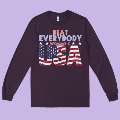 Usa Beat Everybody Long Sleeve Tee Designed By Bettercallsaul