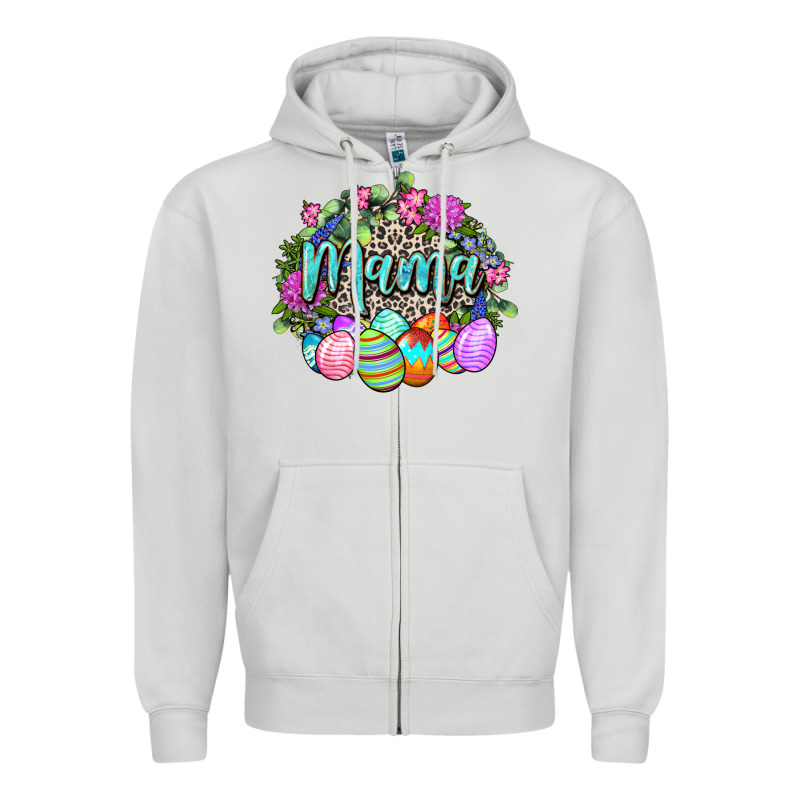 Easter Mama Happy Easter Day Zipper Hoodie by CowGirlArtShop | Teevron