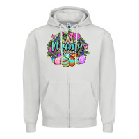 Dove Grey Easter Mama Happy Easter Day Zipper Hoodie - CowGirlArtShop