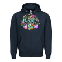 Navy Easter Mama Happy Easter Day Zipper Hoodie - CowGirlArtShop