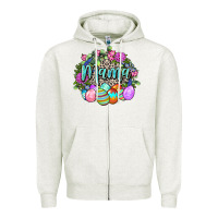 Oatmeal Heather Easter Mama Happy Easter Day Zipper Hoodie - CowGirlArtShop