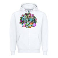 White Easter Mama Happy Easter Day Zipper Hoodie - CowGirlArtShop