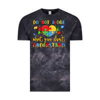 Cloud Black puzzle heart inclusivity message Vintage Tee - LillyAllenDesigns