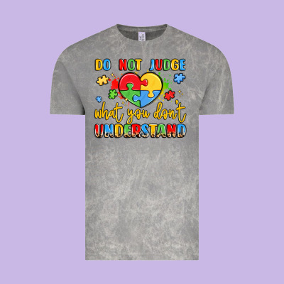 Puzzle Heart Inclusivity Message Vintage Tee Designed By Lillyallendesigns