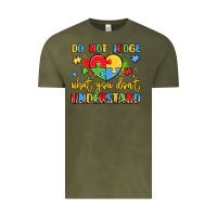 Vintage Olive puzzle heart inclusivity message Vintage Tee - LillyAllenDesigns