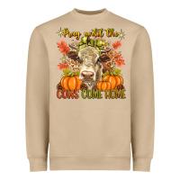 Mushroom Pray Till The Cows Come Home Heavyweight Sweatshirt - texasbilliewilder