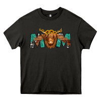 Asphalt highland cow mom Heavy Core Tee - Jasminsmagicworld