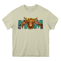 Mossy highland cow mom Heavy Core Tee - Jasminsmagicworld