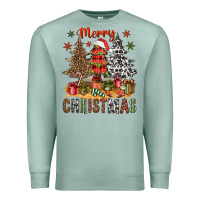 Seafoam merry christmas with western trees bbs Premium Sweatshirt - BundleAndBundleShop