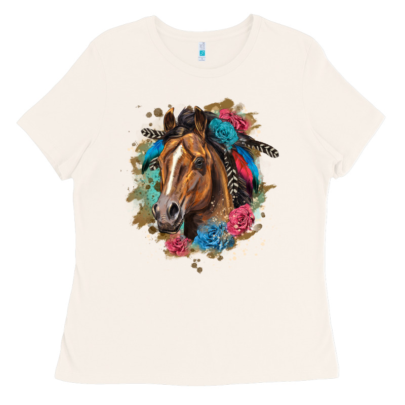 Quarter Horse Floral Ladies Tee by LillyAllenDesigns | Teevron