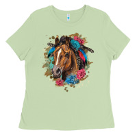 Matcha quarter horse floral Ladies Tee - LillyAllenDesigns