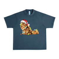 Midnight Navy christmas persian cat Urban Heavy Tee - LillyAllenDesigns