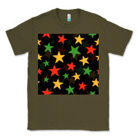 Army Green african color stars seamless pattern Classic Tee - BundleAndBundleShop