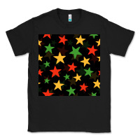Black african color stars seamless pattern Classic Tee - BundleAndBundleShop