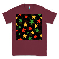 Burgundy african color stars seamless pattern Classic Tee - BundleAndBundleShop