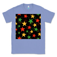Colony Blue african color stars seamless pattern Classic Tee - BundleAndBundleShop