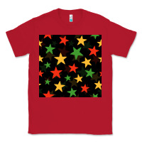 Red african color stars seamless pattern Classic Tee - BundleAndBundleShop