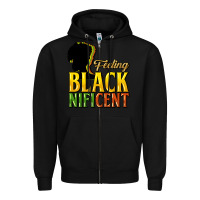 Black Feeling blacknificent Zipper Hoodie - HowdyJamesFarm