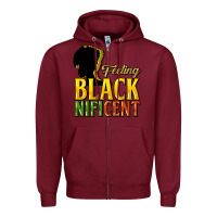Burgundy Feeling blacknificent Zipper Hoodie - HowdyJamesFarm