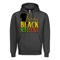 Charcoal Heather Feeling blacknificent Zipper Hoodie - HowdyJamesFarm