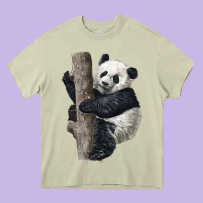 Giant Panda Heavy Core Tee Designed By Lillyallendesigns