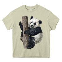 Mossy Giant Panda Heavy Core Tee - LillyAllenDesigns