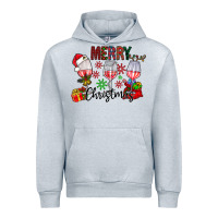 Heather Grey Merry Christmas Urban Hoodie - CowhideDigitalArt
