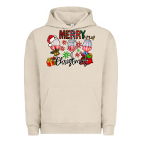 Pigment French Oak Merry Christmas Urban Hoodie - CowhideDigitalArt