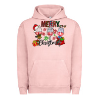 Pigment Salmon Merry Christmas Urban Hoodie - CowhideDigitalArt