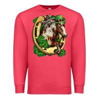 Cardinal Horse with horseshoe st patricks day Premium Sweatshirt - FaDigitalArtStudio