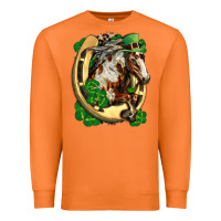 Carrot Horse with horseshoe st patricks day Premium Sweatshirt - FaDigitalArtStudio