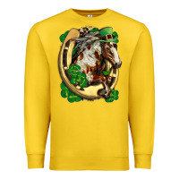 Horse With Horseshoe St Patricks Day Premium Sweatshirt | Teevron