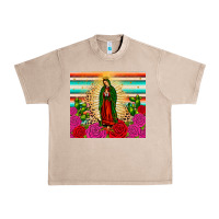 French Oak our lady of guadalupe cactus leopard Urban Heavy Tee - JahusDesignShop