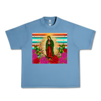 Pebble Blue our lady of guadalupe cactus leopard Urban Heavy Tee - JahusDesignShop