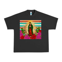 Pigment Black our lady of guadalupe cactus leopard Urban Heavy Tee - JahusDesignShop
