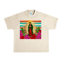 Our Lady Of Guadalupe Cactus Leopard Urban Heavy Tee | Teevron