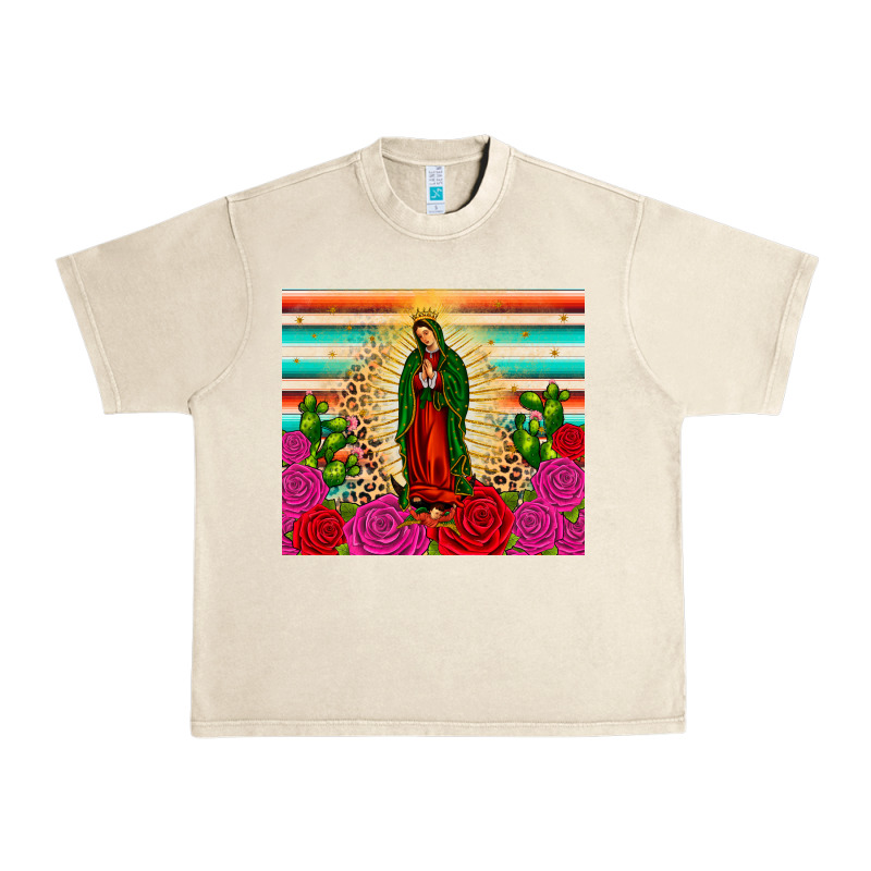 Our Lady Of Guadalupe Cactus Leopard Urban Heavy Tee by JahusDesignShop | Teevron