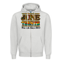 Dove Grey Juneteenth Zipper Hoodie - HowdyJamesFarm