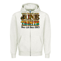 Oatmeal Heather Juneteenth Zipper Hoodie - HowdyJamesFarm