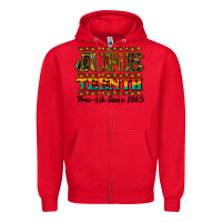 Red Juneteenth Zipper Hoodie - HowdyJamesFarm